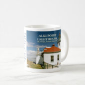 Alki Point Lighthouse, Seattle Washington Tasse (VorderseiteRechts)