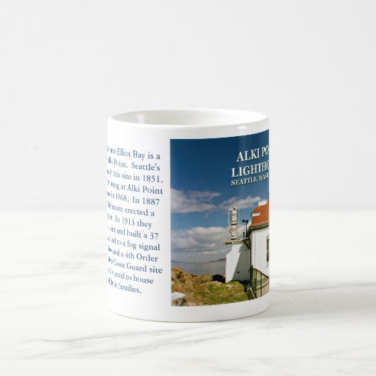 Alki Point Lighthouse, Seattle Washington Tasse (Mittel)