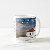 Alki Point Lighthouse, Seattle Washington Tasse (VorderseiteRechts)