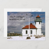 Alki Point Lighthouse, Washington Postcard Postkarte (Vorne/Hinten)