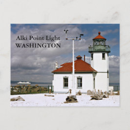 Alki Point Lighthouse, Washington Postcard Postkarte