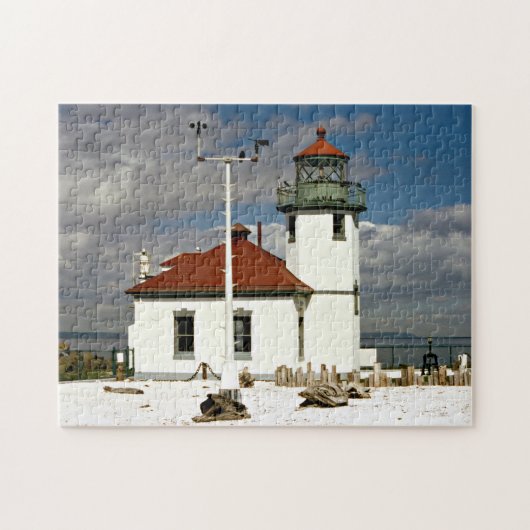 Alki Punkt-Leuchtturm, Seattle Washington Puzzle (Horizontal)