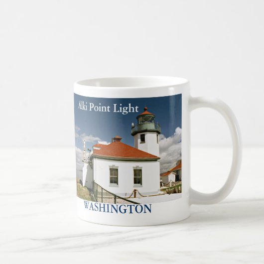 Alki Punkt-Leuchtturm, Washington-Tasse Kaffeetasse (Rechts)