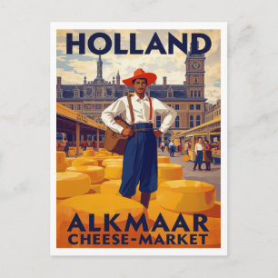 Alkmaar Käse Markt Holland Reise Postkarte