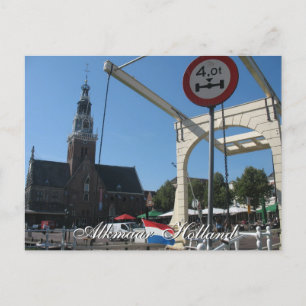 Alkmaar Weighing House Drawbridge Holland Postcard Postkarte