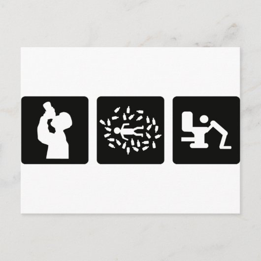 alkohol alki säufer postkarte (Vorderseite)