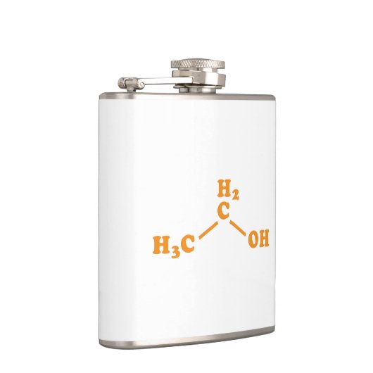 Alkohol-Äthanol-molekulare chemische Formel Flachmann (Rechts)