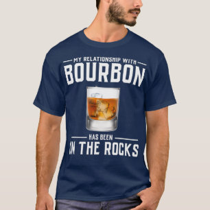 Alkohol auf den Felsen Funny Bourbon Männer Fraue T-Shirt