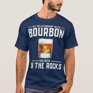 Alkohol auf den Felsen Funny Bourbon Männer Frauen T-Shirt