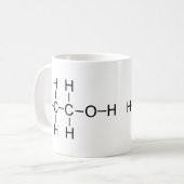 Alkohol - chemische Formel Kaffeetasse (Vorderseite Links)
