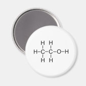 Alkohol - Chemische Formel Magnet (Vorderseite/Rückseite)