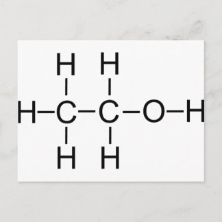 Alkohol - Chemische Formel Postkarte