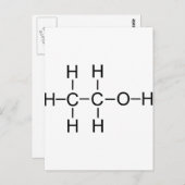 Alkohol - Chemische Formel Postkarte (Vorne/Hinten)