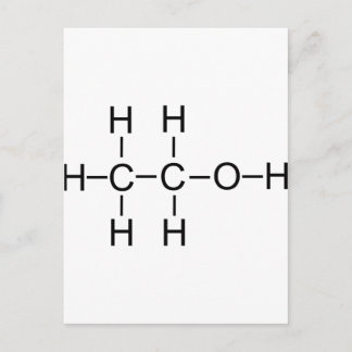 Alkohol - Chemische Formel Postkarte