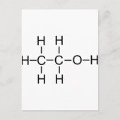 Alkohol - Chemische Formel Postkarte (Vorderseite)