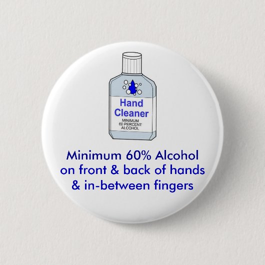 Alkohol des Minimum-60% Button (Vorderseite)