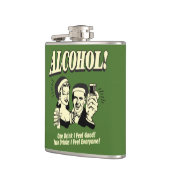 Alkohol: Ein Getränk fühle ich mich gut Flachmann (Links)