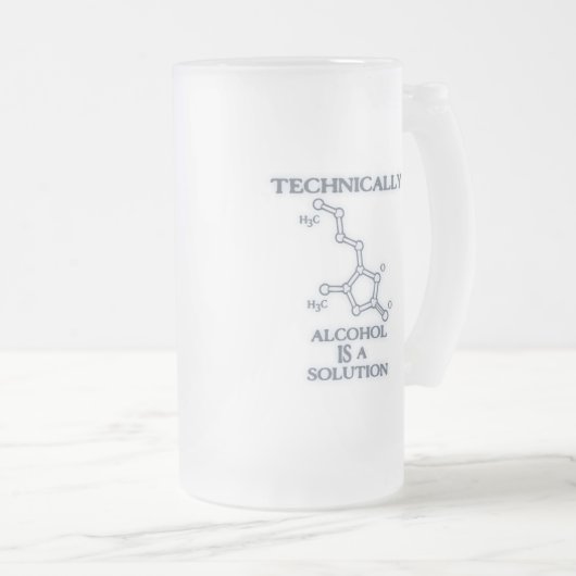 Alkohol, eine Lösung Mattglas Bierglas (VorderseiteRechts)