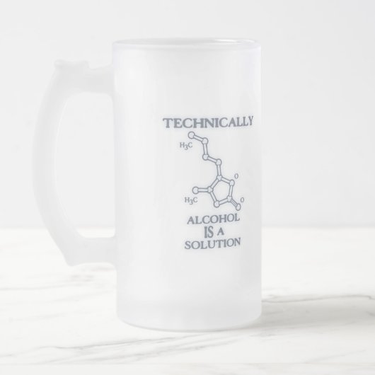 Alkohol, eine Lösung Mattglas Bierglas (Links)