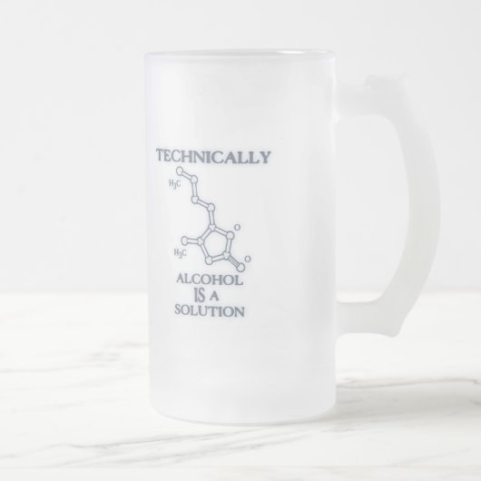 Alkohol, eine Lösung Mattglas Bierglas (Rechts)