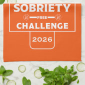 Alkohol-frei und nüchtern Challenge Geschirrtuch (Gefaltet)
