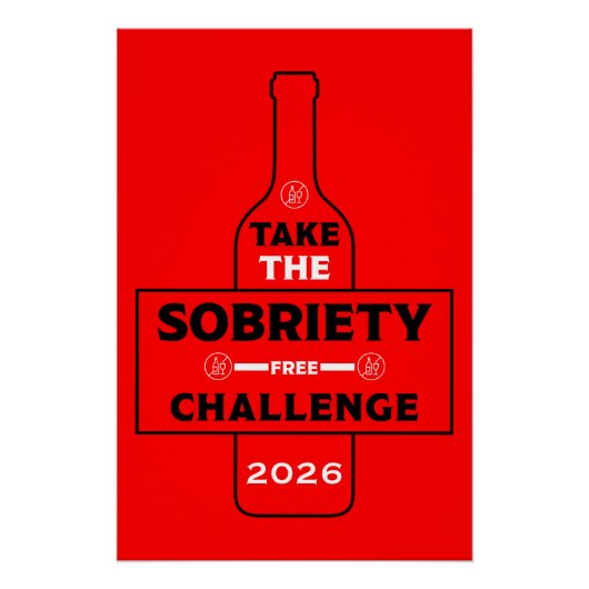 Alkohol frei und nüchtern poster (Vorderseite)