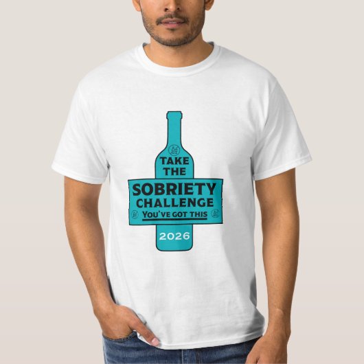Alkohol frei und nüchtern T-Shirt (Vorderseite)