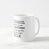Alkohol GEGEN Milch Kaffeetasse (VorderseiteRechts)