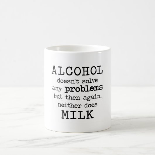 Alkohol GEGEN Milch Kaffeetasse (Mittel)