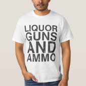 Alkohol-Gewehre u. Munition WEISS T-Shirt (Vorderseite)