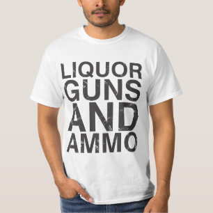 Alkohol-Gewehre u. Munition WEISS T-Shirt
