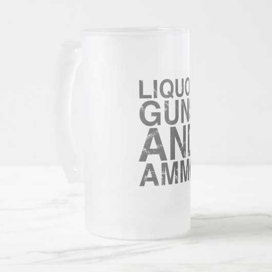 Alkohol-Gewehre u. Munitions-mattiertes Glas Mattglas Bierglas (Vorderseite Links)