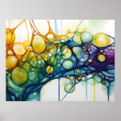 Alkohol-Ink-Regenbogen Poster (Vorne)