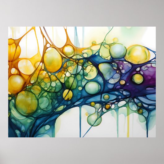 Alkohol-Ink-Regenbogen Poster (Vorne)