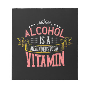 Alkohol ist ein missverständliches Vitamin Notizblock