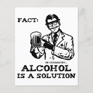Alkohol ist eine Lösung für die Chemie Retro