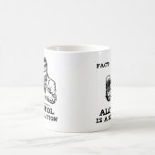 Alkohol ist eine Lösung in der Retro Chemie Kaffeetasse (Mittel)
