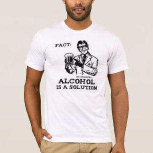 Alkohol ist eine Lösung in der Retro Chemie T-Shirt