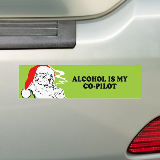 ALKOHOL IST MEIN KOPILOT T - Shirt Autoaufkleber (Auf Auto)