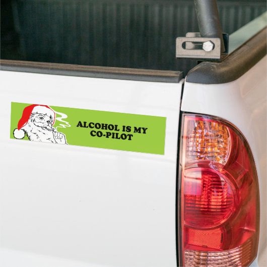 ALKOHOL IST MEIN KOPILOT T - Shirt Autoaufkleber (Auf Lkw)