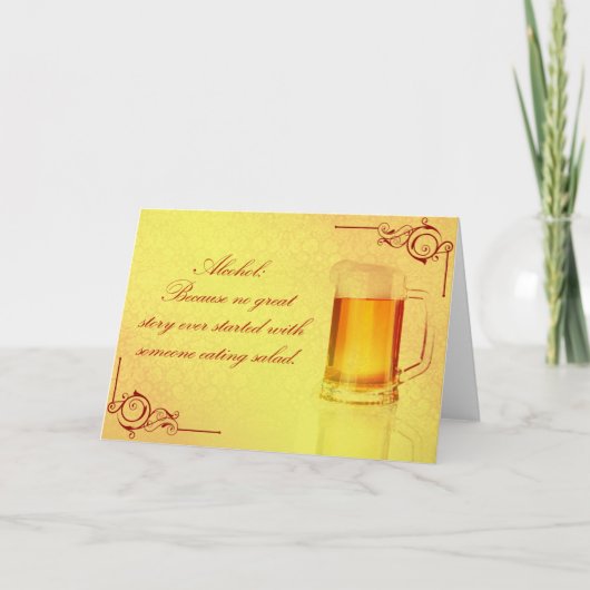 Alkohol Karte (Vorderseite)