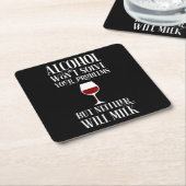 Alkohol löst deine Probleme nicht Rechteckiger Pappuntersetzer (angewinkelt)