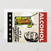 ALKOHOL LÖSUNG MAN ANKÜNDIGUNGSPOSTKARTE (Vorne/Hinten)