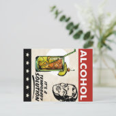 ALKOHOL LÖSUNG MAN ANKÜNDIGUNGSPOSTKARTE (Stehend Vorderseite)