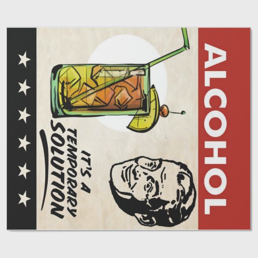 ALKOHOL LÖSUNG MAN GESCHENKPAPIER (Flach)