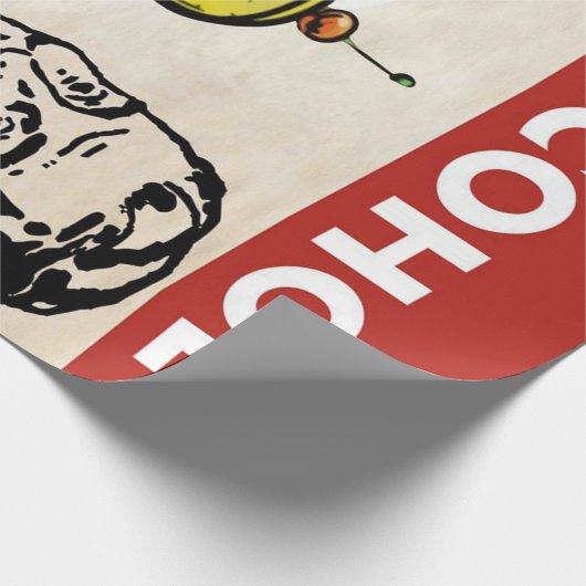 ALKOHOL LÖSUNG MAN GESCHENKPAPIER (Ecke)