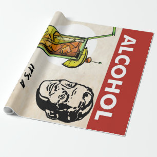 ALKOHOL LÖSUNG MAN GESCHENKPAPIER