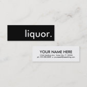 Alkohol. Mini Visitenkarte (Vorne/Hinten)