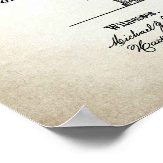 Alkohol noch Patent Poster (Ecke)