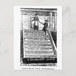 Alkohol öffnet das Tor zur Hölle Postkarte